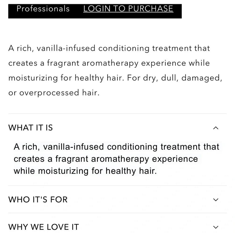 💇‍♀️ Keratin complex vanilla bean deep conditioner